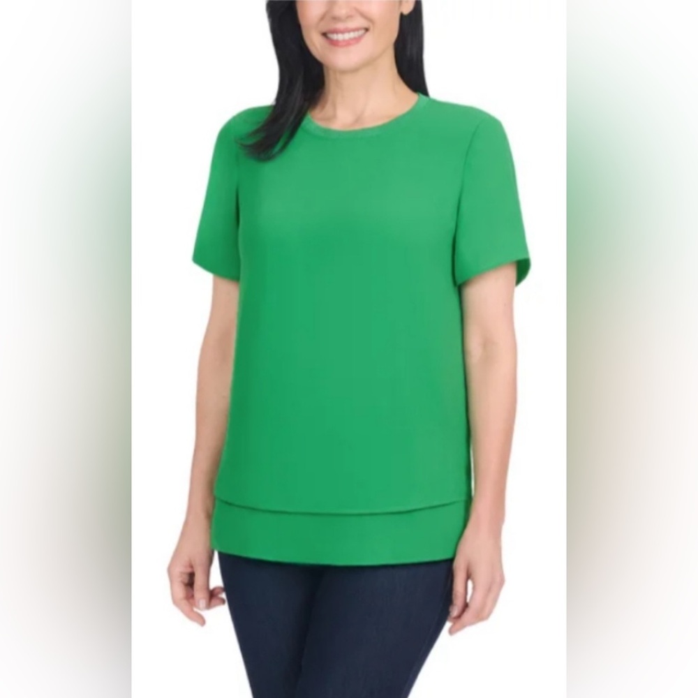 Hilary Radley Vibrant Green Blouse